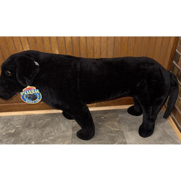 NWT Melissa & Doug Giant Black Labrador Plush Dog – Lifelike & Lovable #2117